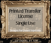 Printed Transfer Single Use License