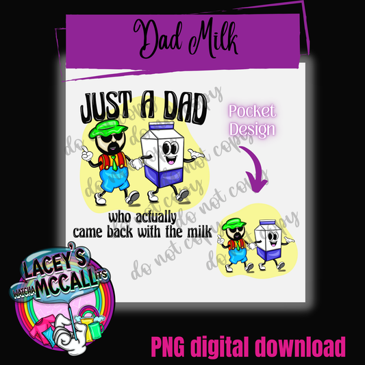 Dad Milk PNG w/ pocket
